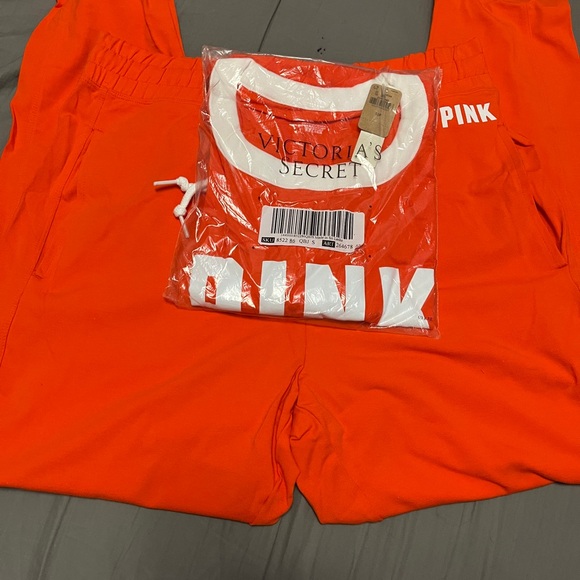Victoria's Secret Pants - Victoria's Secret PINK Vibrant Orange Set